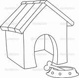 Dog House Kennel Illustration Drawing Outlined Coloring Vector Stock Cartoon Draw Colouring Pages Depositphotos Drawings Getdrawings Polkan Color Getcolorings sketch template