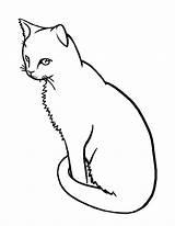 Cat Sitting Drawing Lineart Line Deviantart Getdrawings sketch template