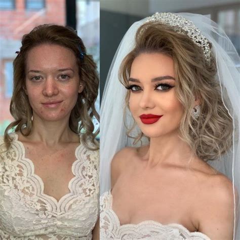 35 brides before and after their wedding makeup that you ll barely