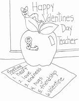 Teacher Valentine Teachers Apple sketch template