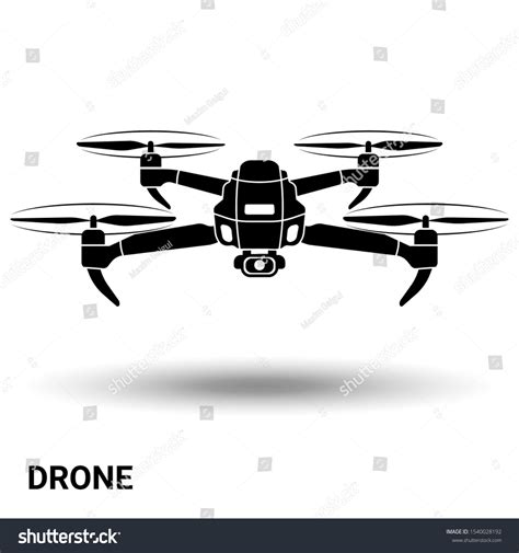 drone icon drone quadcopter action camera vector de stock libre de regalias