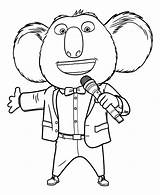 Sing Coloring Pages Movie Cartoon Jimmy Print sketch template