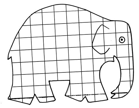 elmer coloring page elmer  elephant coloring page art lessons