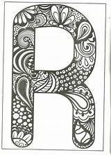 Letters Coloring Alphabet Doodle Letter Pencil sketch template