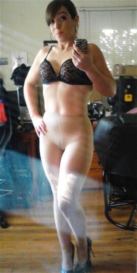 sexy pantyhose selfie