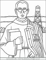 Coloring Pages Saint Kolbe Maximilian Catholic Saints Drawing Priest Holocaust Printable Patron Sheets Kids Books Ww2 Colouring Thecatholickid Getdrawings Archives sketch template