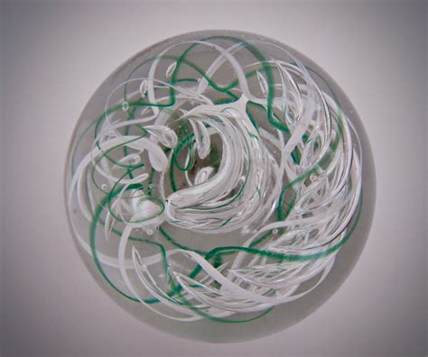 Beautiful Vintage Hand Blown Glass Paperweight With Twisted Etsy