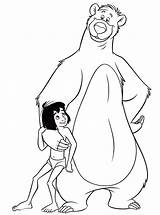 Baloo Coloring Pages Mowgli Disney Walt Fanpop Characters sketch template