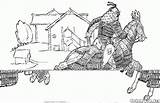 Guerras Soldados Soldiers Guerres Soldats Chevaliers Malvorlagen Soldaten Ritter Kriege Caballeros Knights Cavaleiros Soldati Cavalieri Mongol Colorkid Coloriages Guerrier Mongolian sketch template