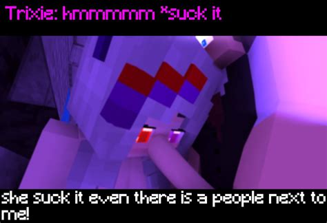 rule 34 blowjob female gray hair mine imator minecraft purple eyes