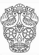 Calaveras Mandalas Colorear Coloring Bordar Calavera Kleurplaten Bordado Mexicanas Doodshoofd Muertos Mexicano Stoner Bordados Skulls Volwassenen Patrones Mexicanos Calacas Zentangle sketch template
