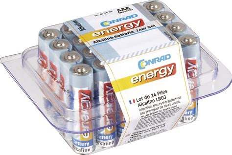 conrad energy batterijset aa aaa  stuks  box conradbe