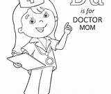 Doctor Coloring Mom sketch template