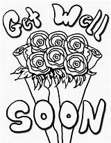 Soon Well Coloring Pages Kids Printable Better Feel Cards Colouring Mom Flowers Color Messages Flower Getcolorings Roses Sheets Grandma Enjoy sketch template