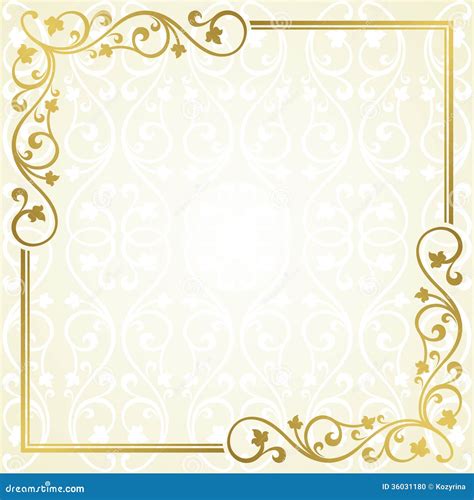 floral invitation card stock vector illustration  gold