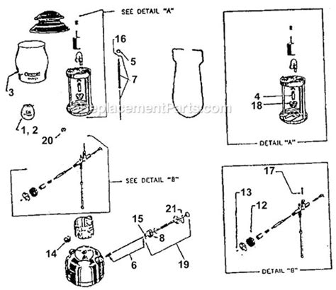 coleman  lantern parts diagram