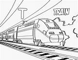 Train Coloring Pages Lokomotive Monorail Kids Color Big sketch template