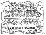 Coloring Thankful Animals Lds Sunbeam Latterdayvillage Pages Am Primary Manual Lessons sketch template