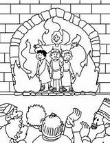 Coloring Furnace Pages Abednego Shadrach Meshach Fiery Bible Horno Fuego Para El Colorear Daniel School King Nebuchadnezzar Sunday Una Activity sketch template