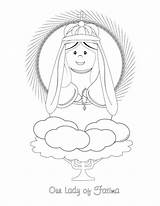 Sacred Life Coloring Lady Fatima sketch template