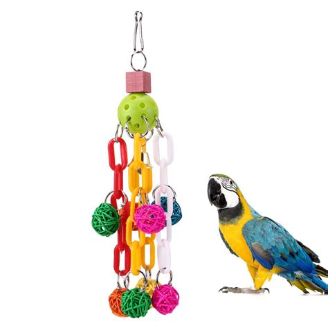 parrot toys colorful cotton  plastic toys  pets birds macaw parakeet cockatiel chew bait