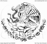Mexican Eagle Snake Arms Flag Cactus Clipart Coat Eating Perched Showing Illustration Rey David Drawing Symbols Coloring 2021 Clipground Sketch sketch template