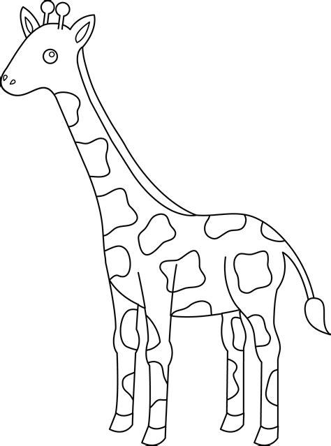 giraffe cartoon coloring pages clipartsco
