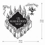 Map Marauders Harry Potter Vector Karte Clip Marauder Des Getdrawings Wandaufkleber Wandtattoo Choose Board sketch template
