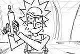 Morty Rick Coloring Pages Getcolorings Cartoon Drawing sketch template