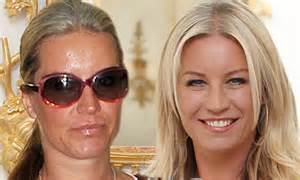 denise van outen pulls off the au natural look as she arrives at tv