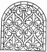 Coloring Stained Glass Pages Printable Cross Medieval Window Patterns Adults Color Stain Tiffany Print Colouring Printables Sheets Adult Drawing Getcolorings sketch template
