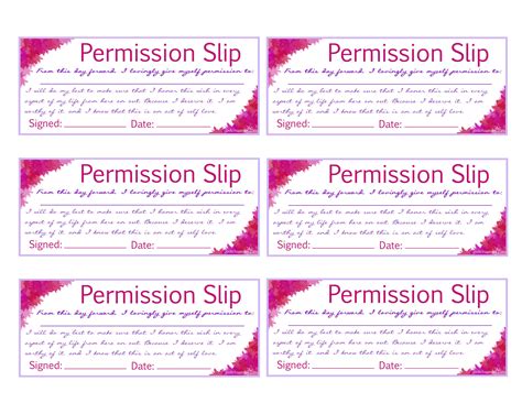 permission slip  print