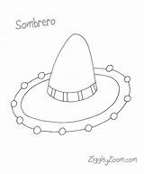 Sombrero Maracas Clipart Child sketch template