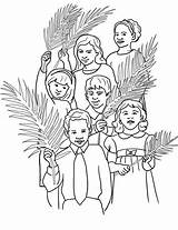 Coloring Hosanna Jesus Palm Sunday Pages Printable Entry Triumphal Drawing Kids sketch template