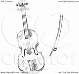 Violin Bow Sketched Gray Clipart Illustration Vector Drawing Royalty Tradition Sm Getdrawings sketch template