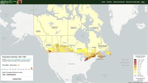 density canada population map