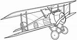 Drawing Biplane Coloring Pages Airplane Plane Simple Bi Getdrawings Plans sketch template
