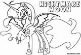Coloring Nightmare Moon Pages Contents sketch template