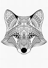 Coloring Fox Pages Printable Adults Adult Designs Colouring Foxes Animal Face Pattern Cute Detailed Sheet Book Books Animals Abstract sketch template