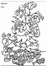 Coloring Christmas Seuss Dr Pages Tree Printable Sheets sketch template