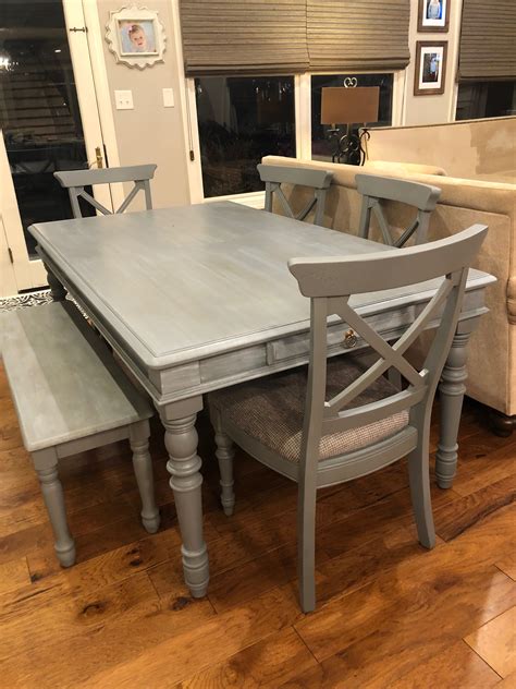 chalk painted kitchen table  chairs diy kitchen table painted