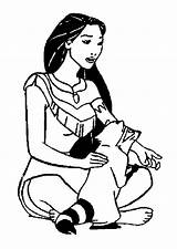 Pocahontas Meeko sketch template