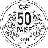 Coin Paise Clipart 50 Clip India Au sketch template