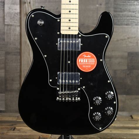 squier affinity series telecaster deluxe black  star guitars