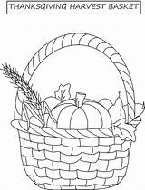 Basket Coloring Harvest Printable Pages Print Studyvillage sketch template