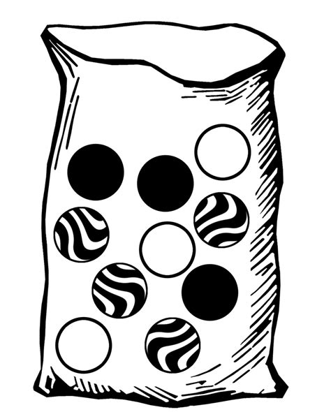Bag With Ten Marbles Clipart Etc