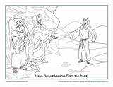 Jesus Bible Coloring Lazarus Activities Raised Printable Sunday School sketch template