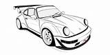 Porsche Rwb Drawing Line 911 Drawings Getdrawings Porsch sketch template