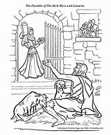 Lazarus Parables Parable Religious sketch template