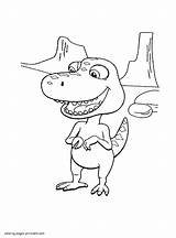 Pages Coloring Buddy Train Dinosaur Series Characters Main Printable Dinosaurs Animated sketch template